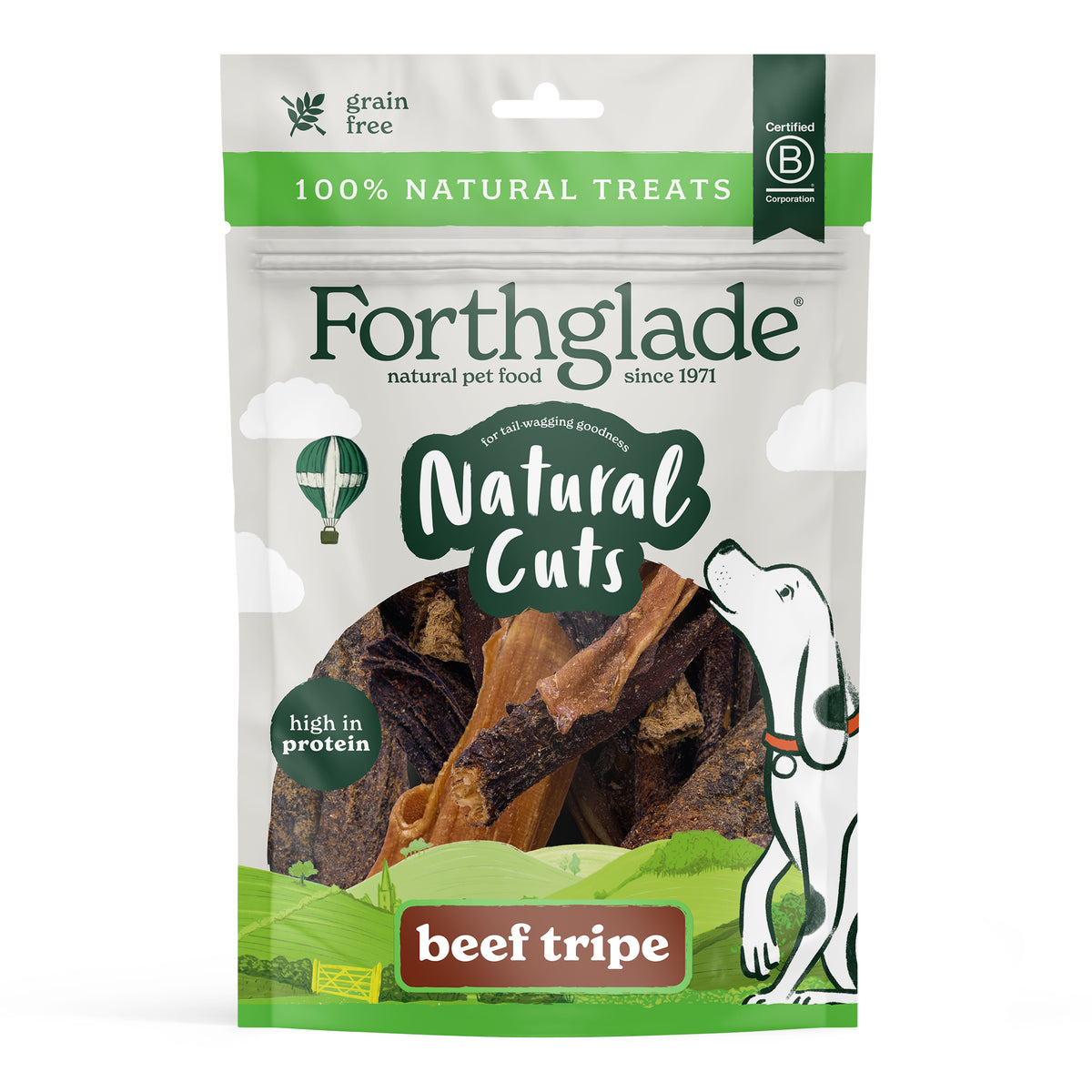 Natural Cuts Air Dried Beef Tripe - Meaty Dog Treats