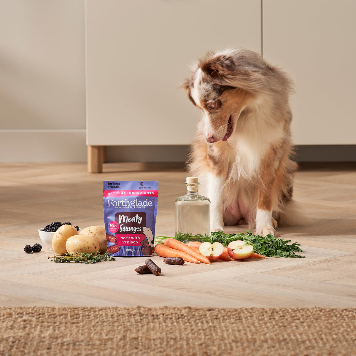 Meaty Sausages Pork & Venison Dog Treats (3 x 100g)