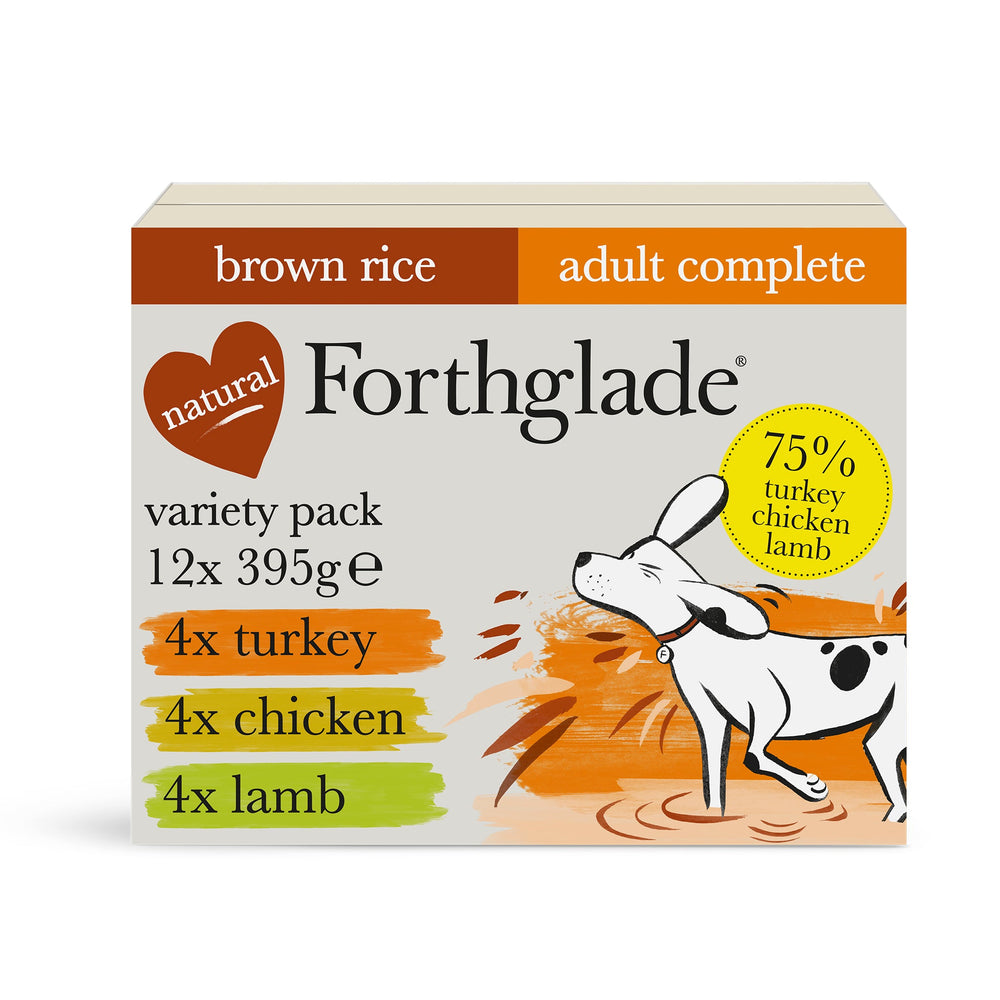 Turkey, Lamb & Chicken Wet Wholegrain Dog Food Variety Pack