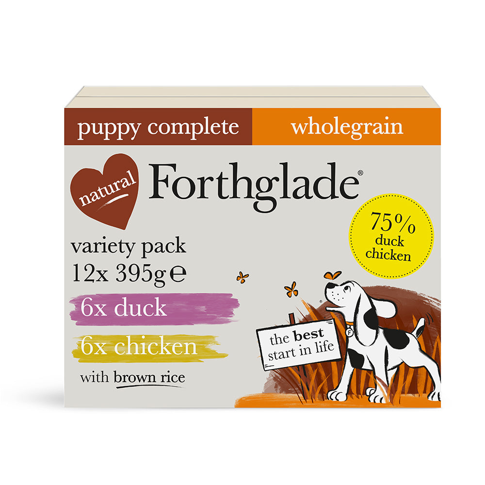 Puppy Duck & Chicken With Brown Rice Wet Dog Food Variety Pack