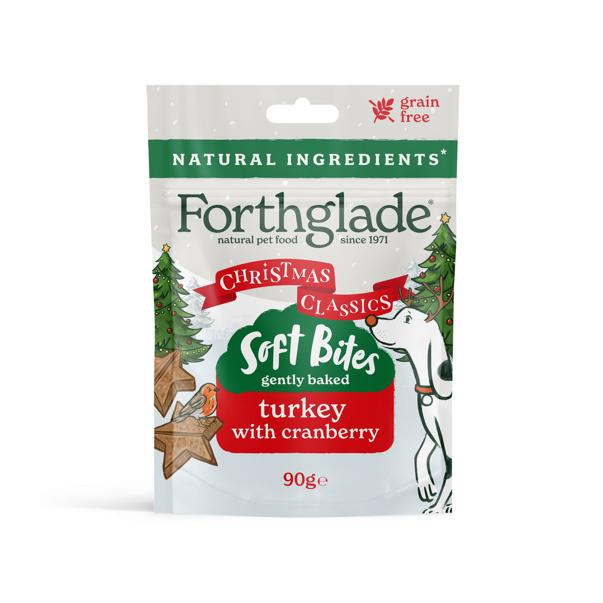 Christmas Dog Treats with Turkey & Cranberry (1 x 90g)
